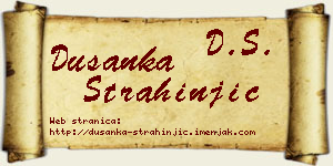Dušanka Strahinjić vizit kartica
